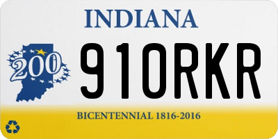 IN license plate 910RKR