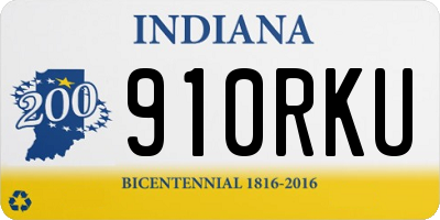 IN license plate 910RKU