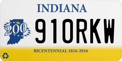 IN license plate 910RKW
