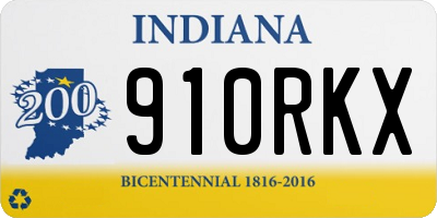 IN license plate 910RKX
