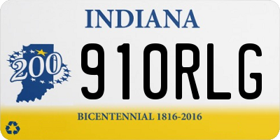 IN license plate 910RLG