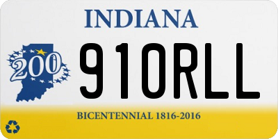 IN license plate 910RLL