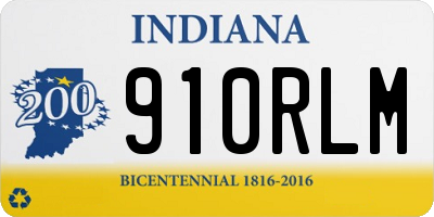 IN license plate 910RLM