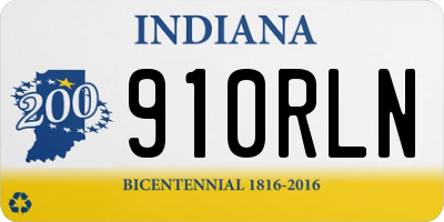 IN license plate 910RLN