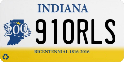 IN license plate 910RLS