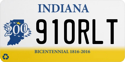 IN license plate 910RLT