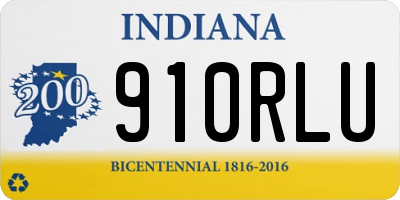 IN license plate 910RLU