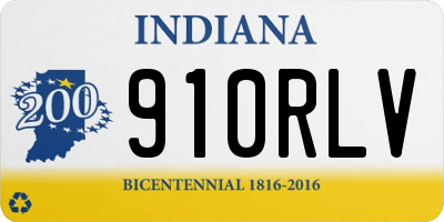 IN license plate 910RLV