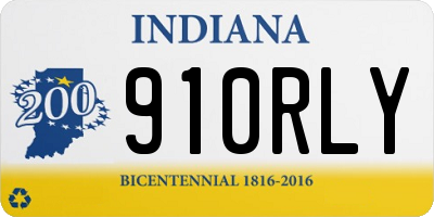 IN license plate 910RLY