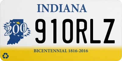 IN license plate 910RLZ