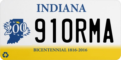 IN license plate 910RMA