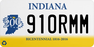 IN license plate 910RMM