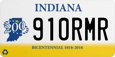 IN license plate 910RMR
