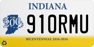 IN license plate 910RMU
