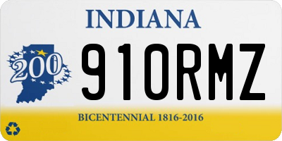 IN license plate 910RMZ