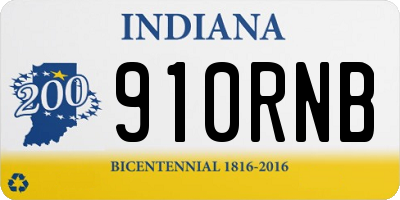 IN license plate 910RNB