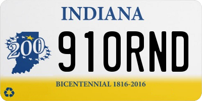IN license plate 910RND