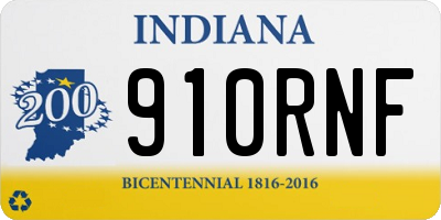 IN license plate 910RNF