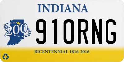 IN license plate 910RNG