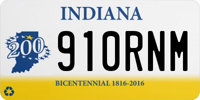 IN license plate 910RNM