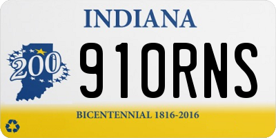 IN license plate 910RNS