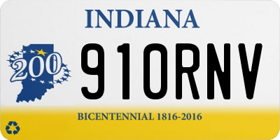 IN license plate 910RNV