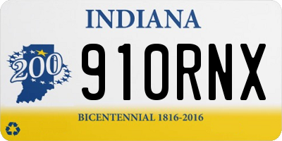 IN license plate 910RNX