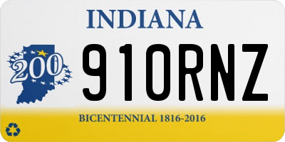 IN license plate 910RNZ