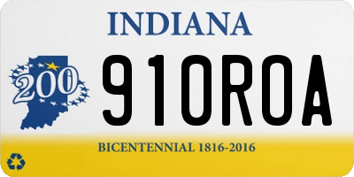 IN license plate 910ROA