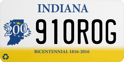 IN license plate 910ROG