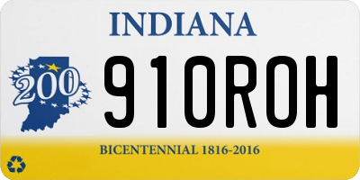 IN license plate 910ROH