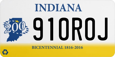IN license plate 910ROJ