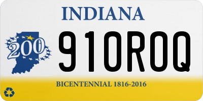 IN license plate 910ROQ
