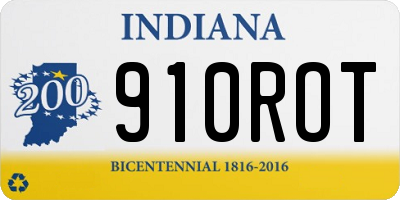 IN license plate 910ROT