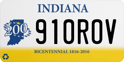 IN license plate 910ROV