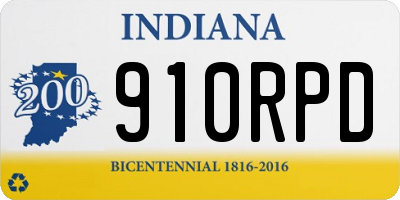 IN license plate 910RPD