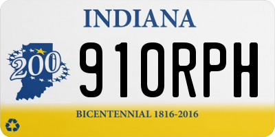 IN license plate 910RPH