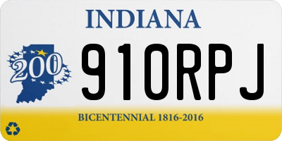 IN license plate 910RPJ