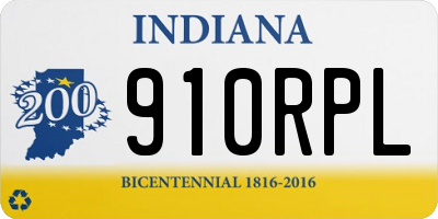IN license plate 910RPL