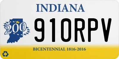 IN license plate 910RPV