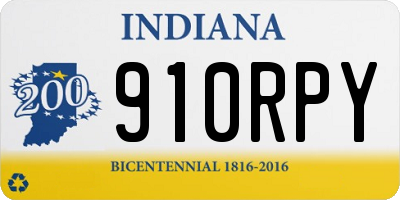 IN license plate 910RPY