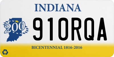 IN license plate 910RQA