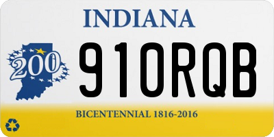 IN license plate 910RQB