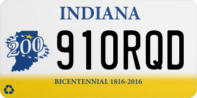 IN license plate 910RQD