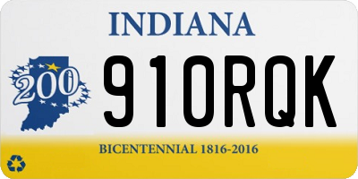 IN license plate 910RQK
