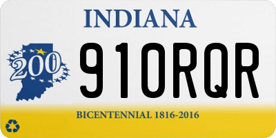 IN license plate 910RQR