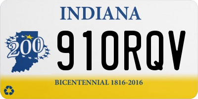 IN license plate 910RQV