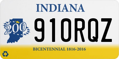 IN license plate 910RQZ