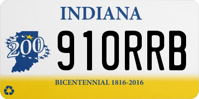 IN license plate 910RRB