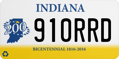 IN license plate 910RRD